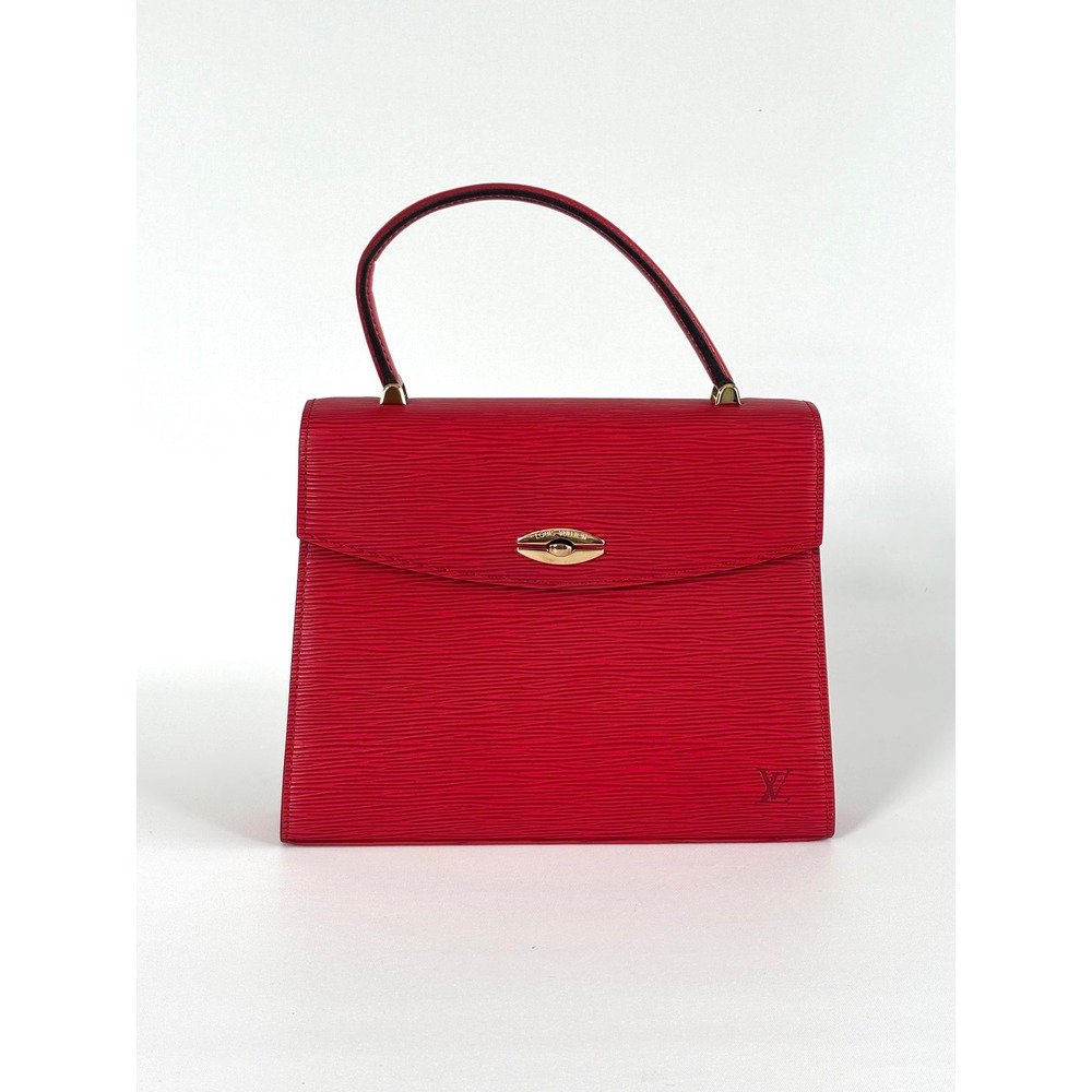 Louis Vuitton Malesherbes Red Epi Leather Top Handle Gold Hardware, Vintage